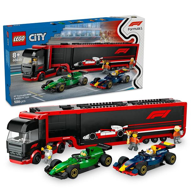 LEGO® City 60445 Kamion F1® s vozy F1® RB20 a AMR24