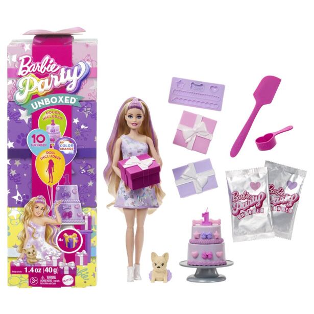 Mattel Barbie Party REVEAL fialová