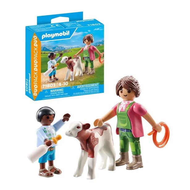 Playmobil DuoPack Farmářka s dítětem a telátkem