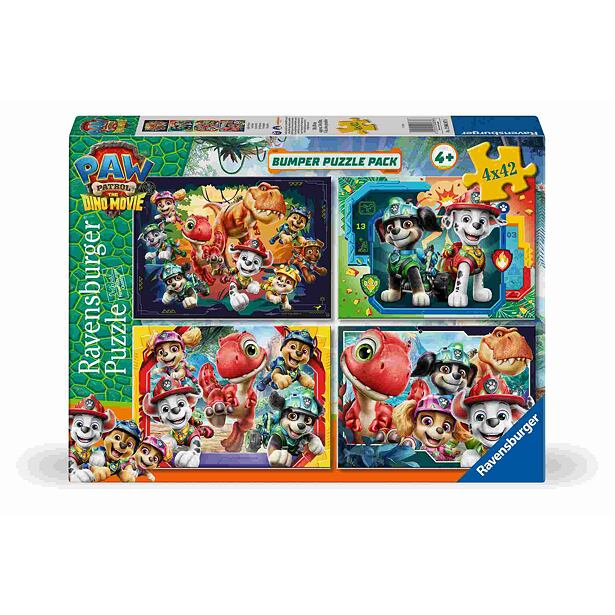 Ravensburger Tlapková patrola: Dinosauří film Puzzle 4x42 dílků