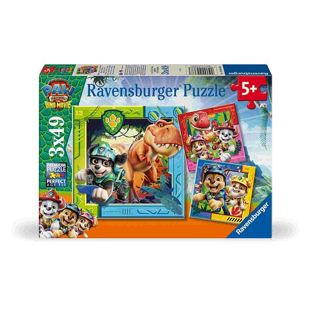 Ravensburger Tlapková patrola: Dinosauří film Puzzle 3x49 dílků