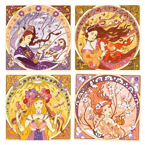 DJECO Inspired by Alfons Mucha - Pískování se třpytkami