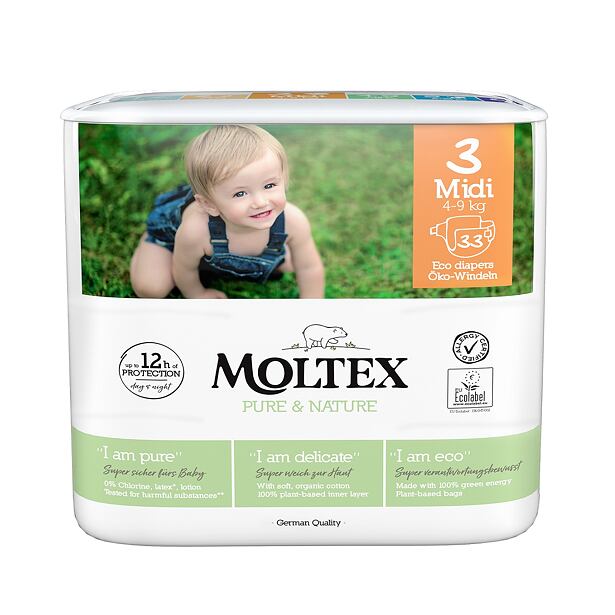 Moltex Plenky Pure & Nature Midi 4-9 kg  (33 ks)