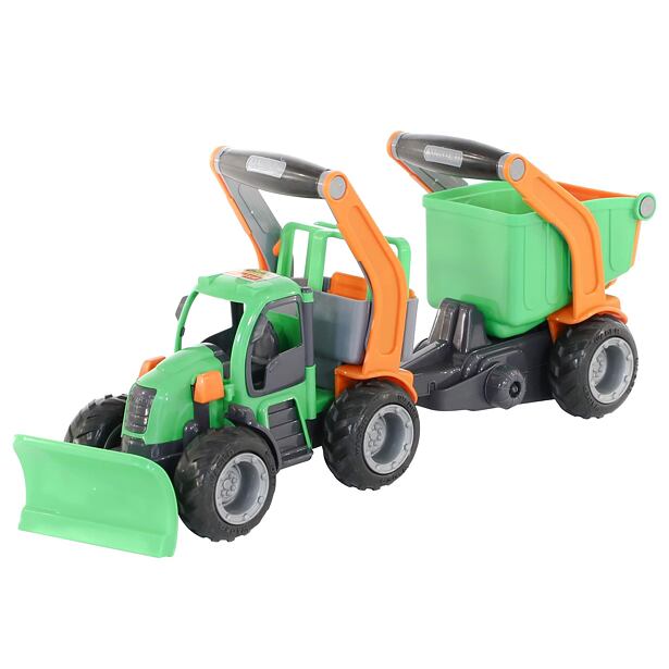 Polesie Traktor GripTruck s pluhem a přívěsem