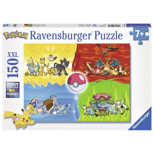 Ravensburger Pokémon: Druhy Pokémonů Puzzle 150 dílků
