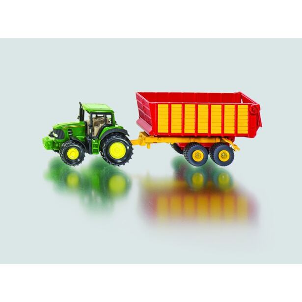 SIKU Blister John Deere 7530 s přívěsem na siláž