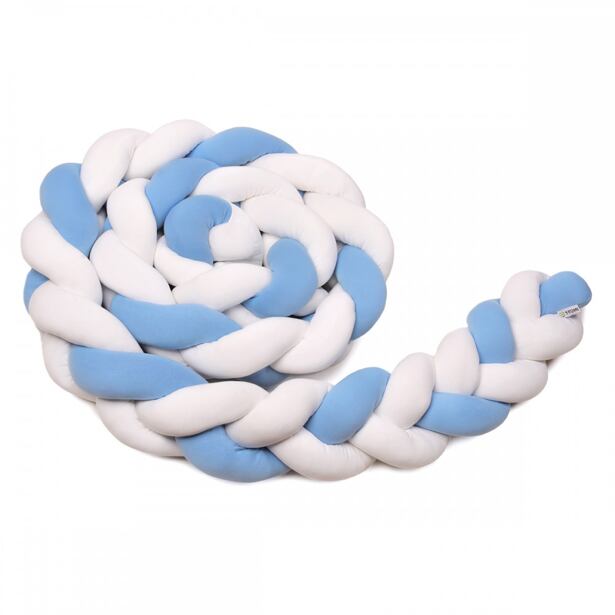 T-TOMI Pletený mantinel 180 cm, white + blue