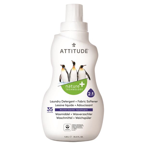 ATTITUDE Prací gel a aviváž (2 v 1) s vůní Mountain Essentials 1050 ml (35 dávek)