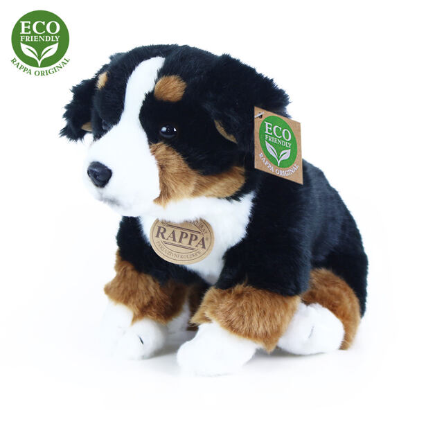 Rappa Plyšový bernský salašnický pes sedící 25 cm ECO-FRIENDLY
