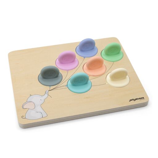 Jellystone Designs Učíme se barvy, dřevěná hračka - pastelová
