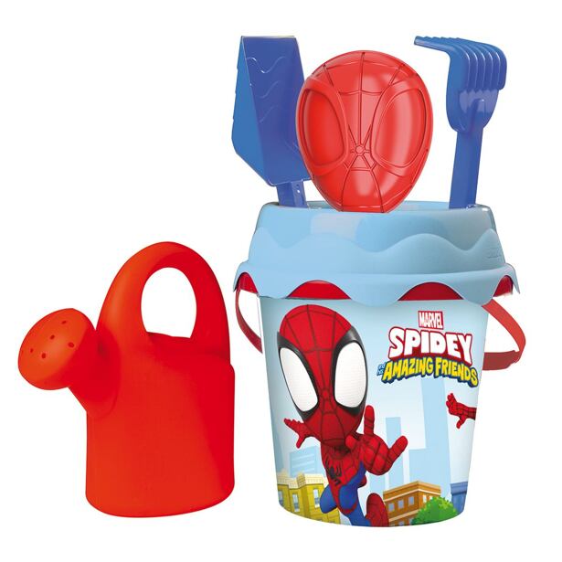 Smoby Kyblíček Spidey s konvičkou a příslušenstvím, střední