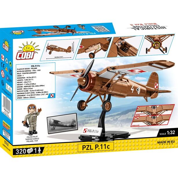 Cobi 5742 Stíhačka PZL P.11c