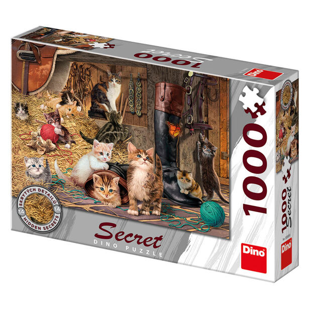 Dino Kočičky Puzzle secret collection 1000 dílků