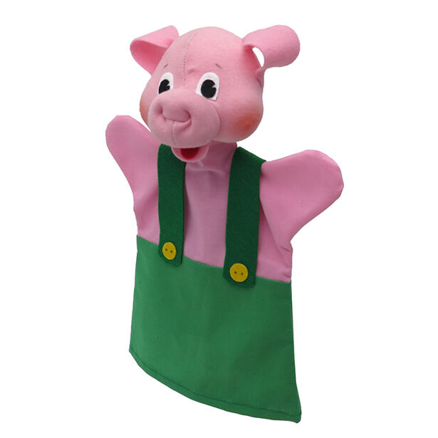 Moravská ústředna maňásek prasátko zelené 26 cm
