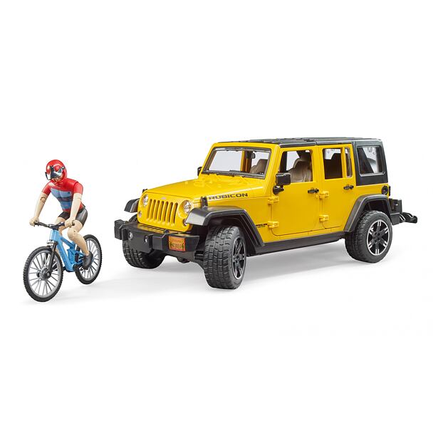 Bruder Jeep Wrangler RUBICON + figurka cyklista