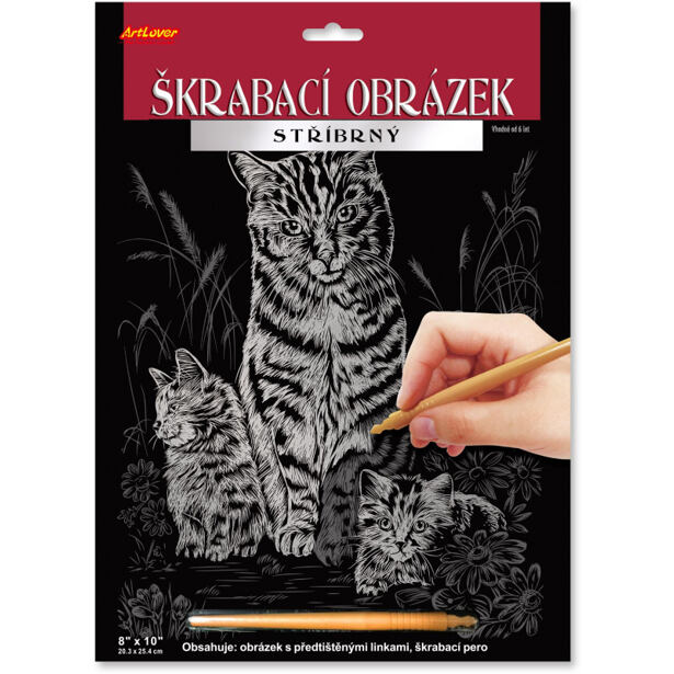 ArtLover Škrabací obrázek stříbrný, více druhů