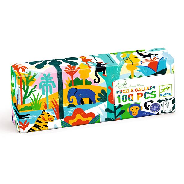 DJECO Puzzle gallery Jungle 100 dílků