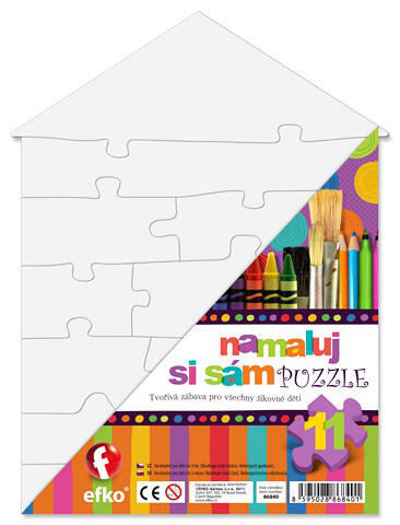 Efko Namaluj si sám puzzle domeček, 11 dílků
