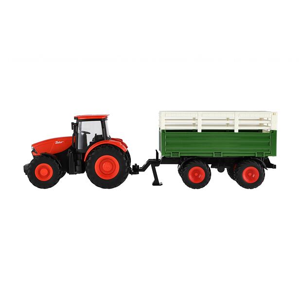 Teddies Traktor Zetor RC s vlekem plast 42cm