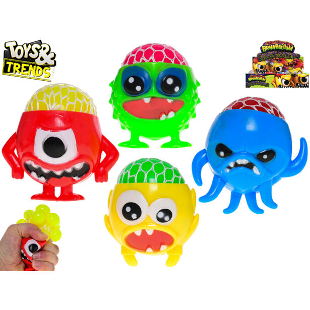 Mikro Toys&Trends Brainboooom míček/příšerka 7cm strečová, 4 druhy