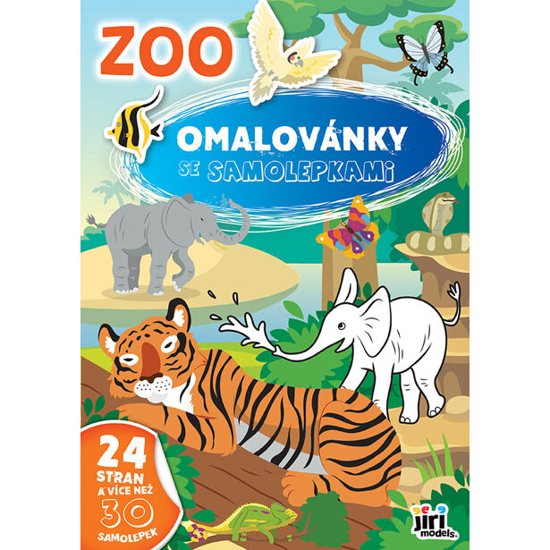 Jiri Models Omalovánky A4 se samolepkami Zoo