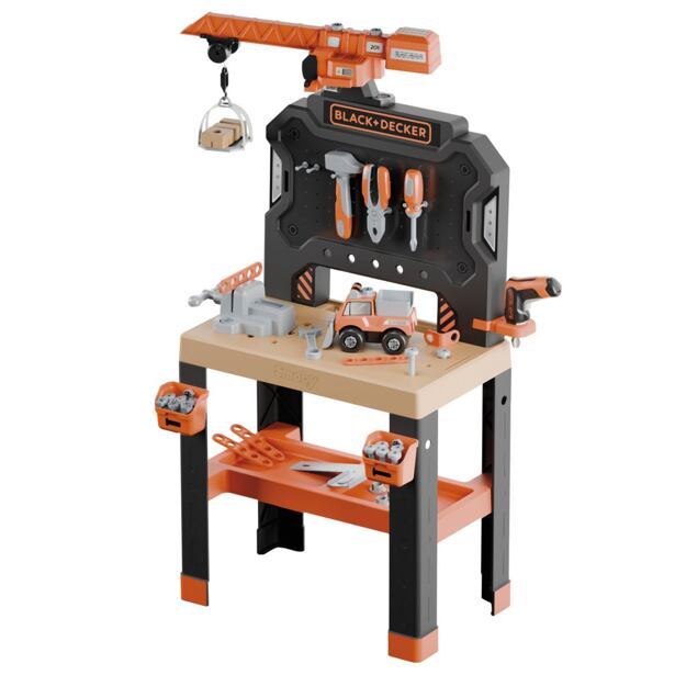 Smoby Black&Decker Velká pracovní dílna s jeřábem
