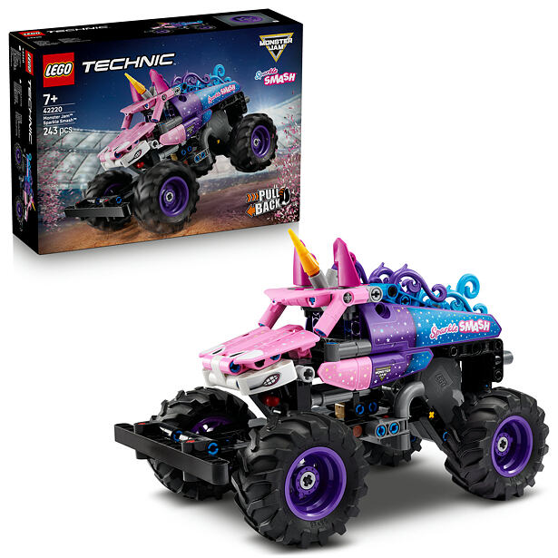 LEGO® Technic 42220 Monster Jam™ Sparkle Smash™ s natahovacím motorem