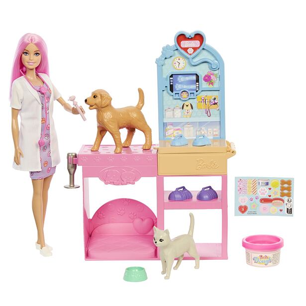 Mattel Barbie Veterinářka a herní set