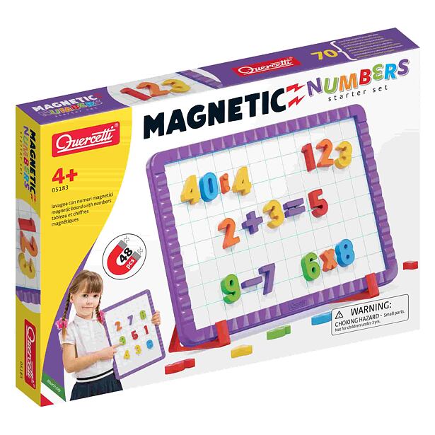 Quercetti Magnetická tabule s čísly - 48 ks magnetů