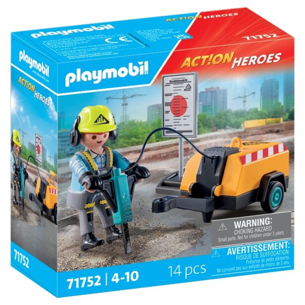 Playmobil Stavební dělník se sbíječkou