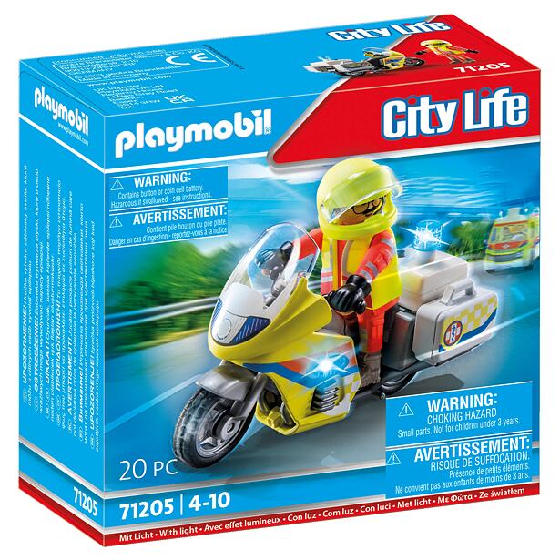 Playmobil Záchranářský motocykl s blikajícím světlem