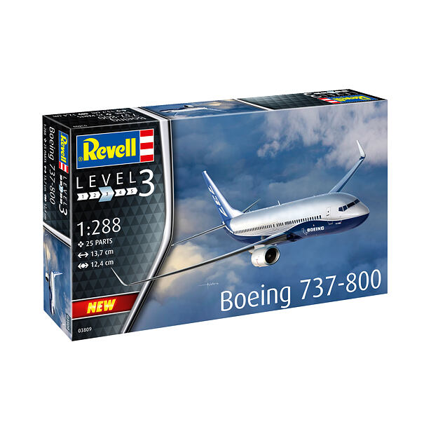 Revell Plastic ModelKit letadlo 03809 - Boeing 737-800 (1:288)