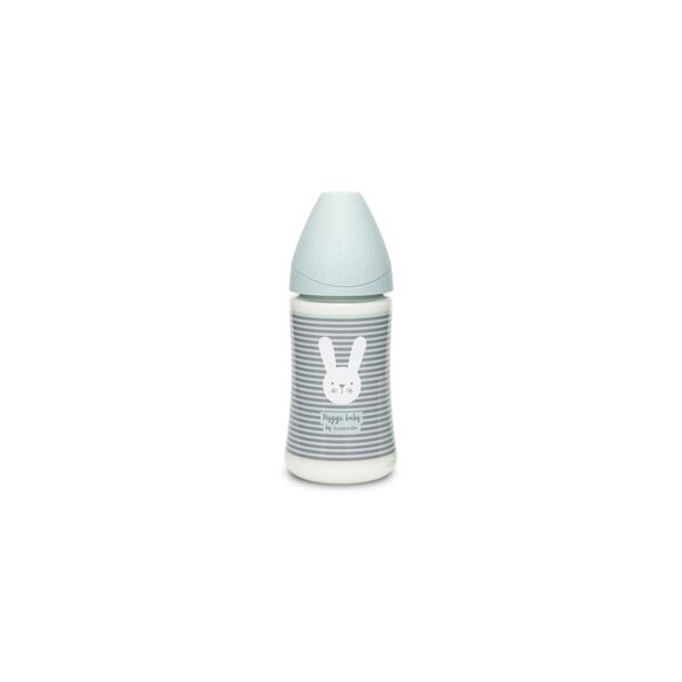 Suavinex Premium láhev 270 ml 3P Hygge proužky, zelená