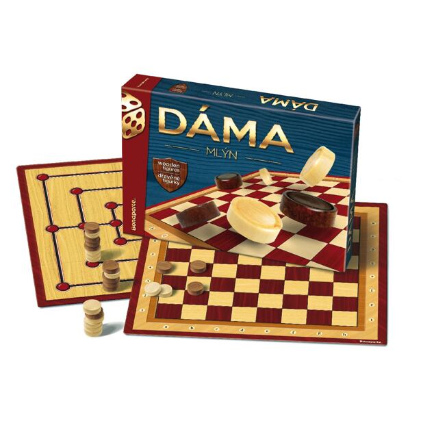 Teddies Dáma + mlýn společenská hra