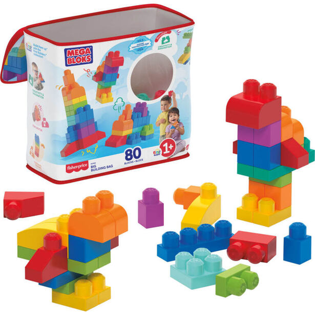 Mega Bloks First Builders Pytel kostek (80)