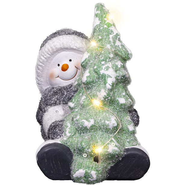 RETLUX Sněhulák se stromkem 14 cm 6 LED
