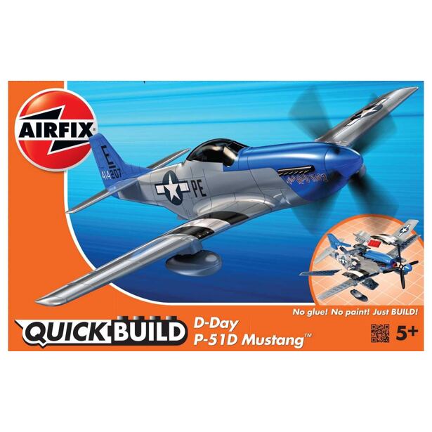 Airfix Quick Build Letadlo D-Day P-51D Mustang