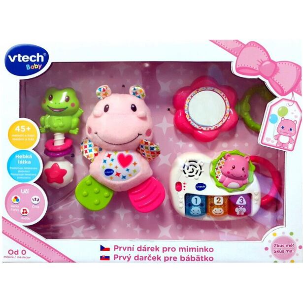 Vtech První dárek pro miminko CZ, růžový