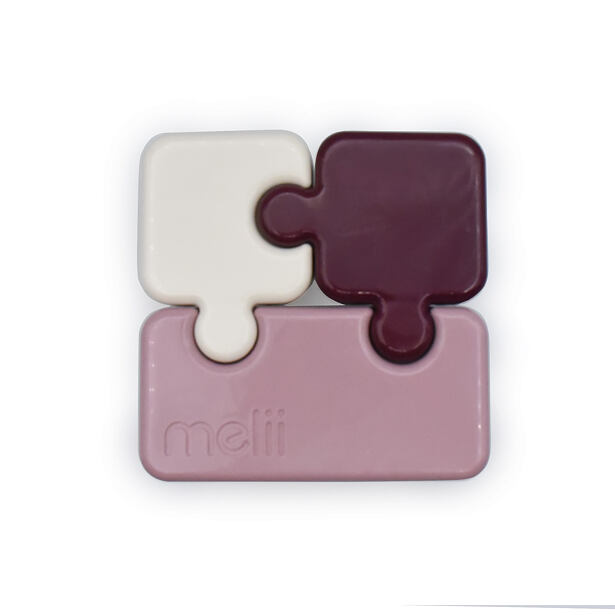 Melii Svačinový box Puzzle 850 ml - Luxe růžový