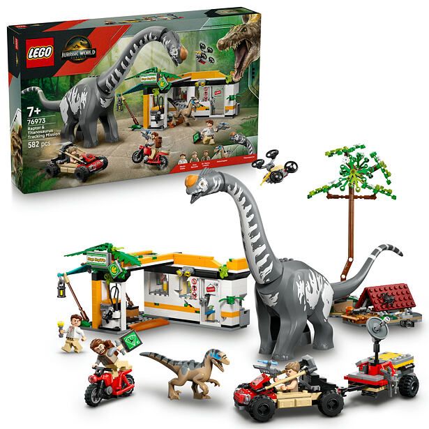 LEGO® Jurassic World 76973 Mise na sledování raptora a titanosaura