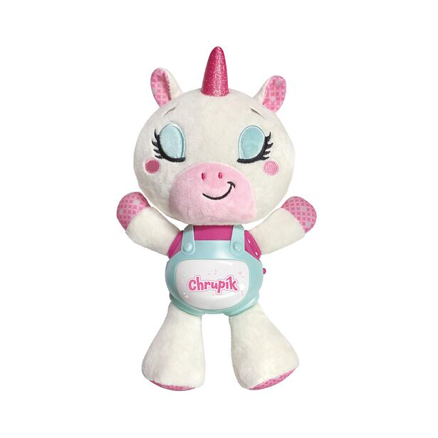Teddies Jednorožec Chrupík usínáček plyš/plast na baterie zvuk/světlo