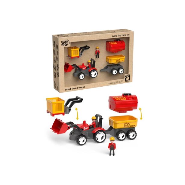 Efko Igráček ECO MultiGO Farm set - figurky Igráčků farmářů s traktorem
