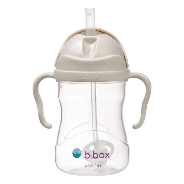 b.box Hrneček s brčkem 240 ml - béžový