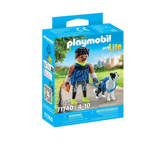 Playmobil Běžec s border kolií