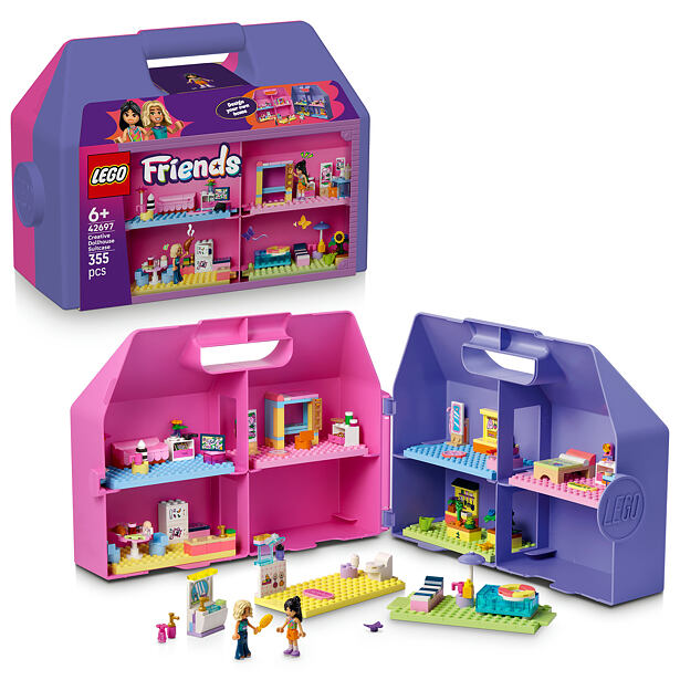 LEGO® Friends 42697 Kreativní kufřík a domek pro panenky