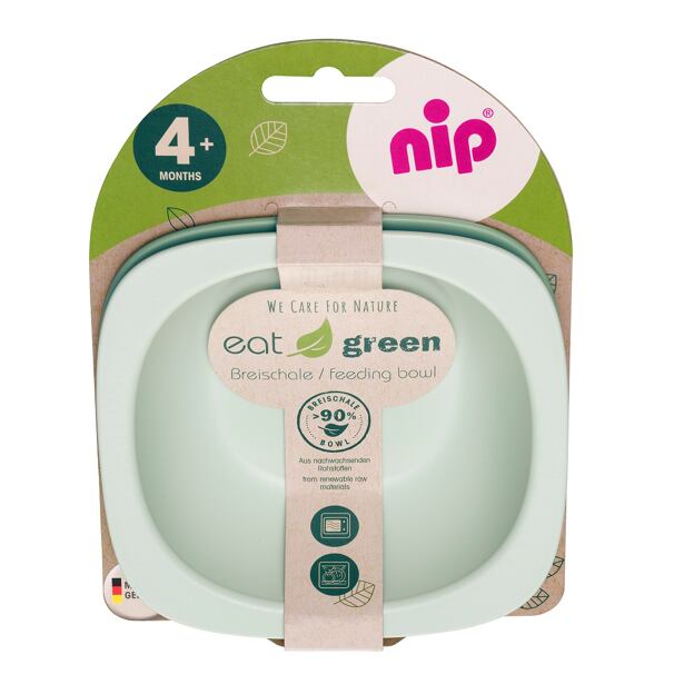 NIP GREEN line miska, 2ks, green/light green