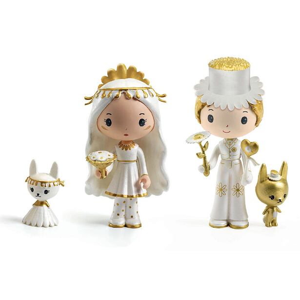 DJECO Tinyly figurky Marguerite & Léoplold - svatební pár s mazlíčky