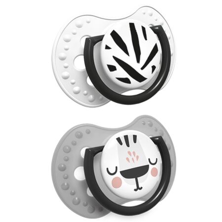 LOVI Dudlík silikonový dynamický LOVI SALT&PEPPER 0-3 m 2ks