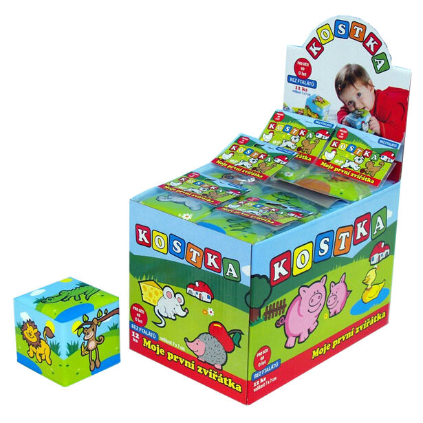 Teddies Kostka Moje první zvířátka 7 x 7 cm