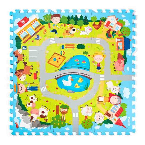 Plastica Pěnové Puzzle "Vesnice", 9 ks